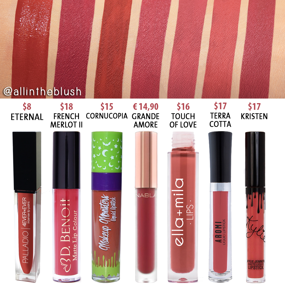 Kylie Cosmetics Kristen Liquid Lipstick Dupes