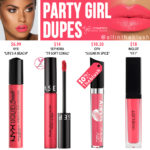 Kylie Cosmetics Party Girl Velvet Liquid Lipstick Dupes