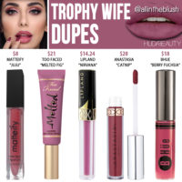 Huda Beauty Trophy Wife Liquid Matte Lipstick Dupes » All In The Blush