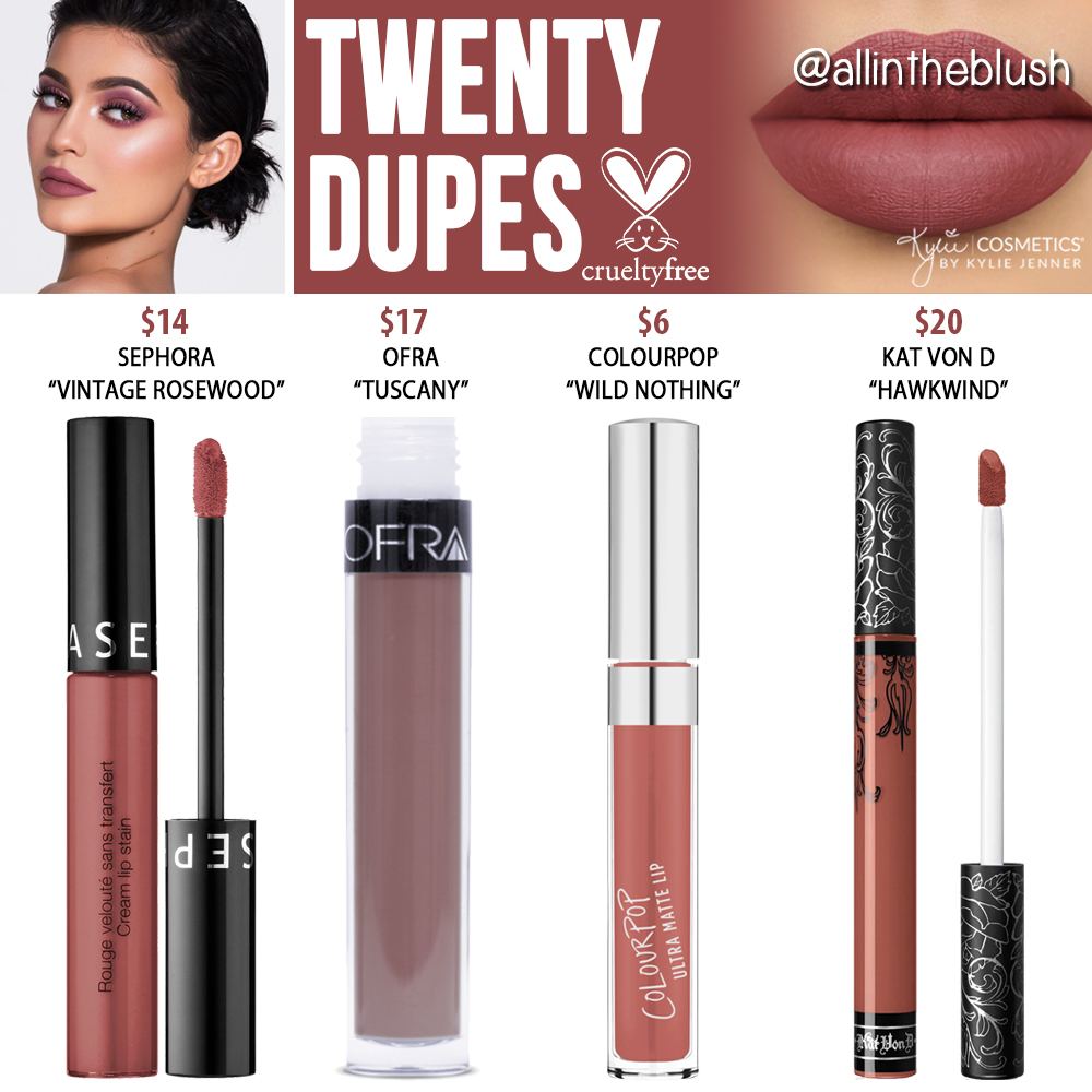 Kylie Cosmetics Twenty Lip Kit Dupes [20th Birthday Collection]