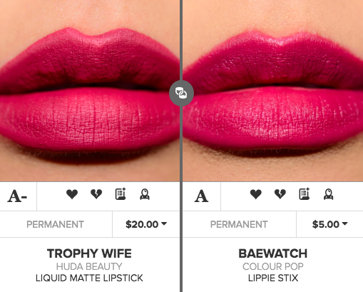 Huda Beauty Trophy Wife Liquid Matte Lipstick Dupes