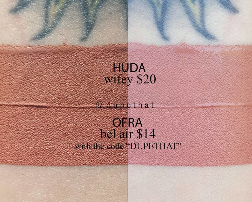 Huda Beauty Wifey Liquid Matte Lipstick Dupes