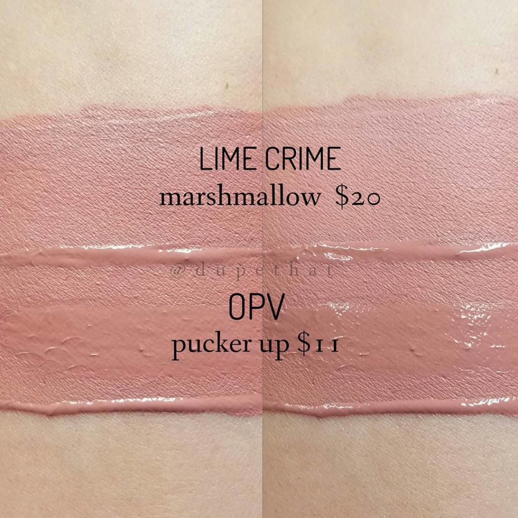 Lime Crime Marshmallow Velvetine Dupes