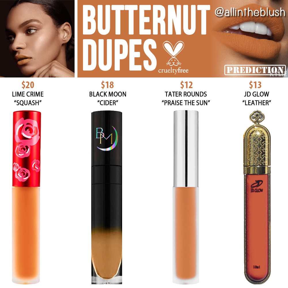 Kylie Cosmetics Butternut Liquid Lipstick Prediction Dupes