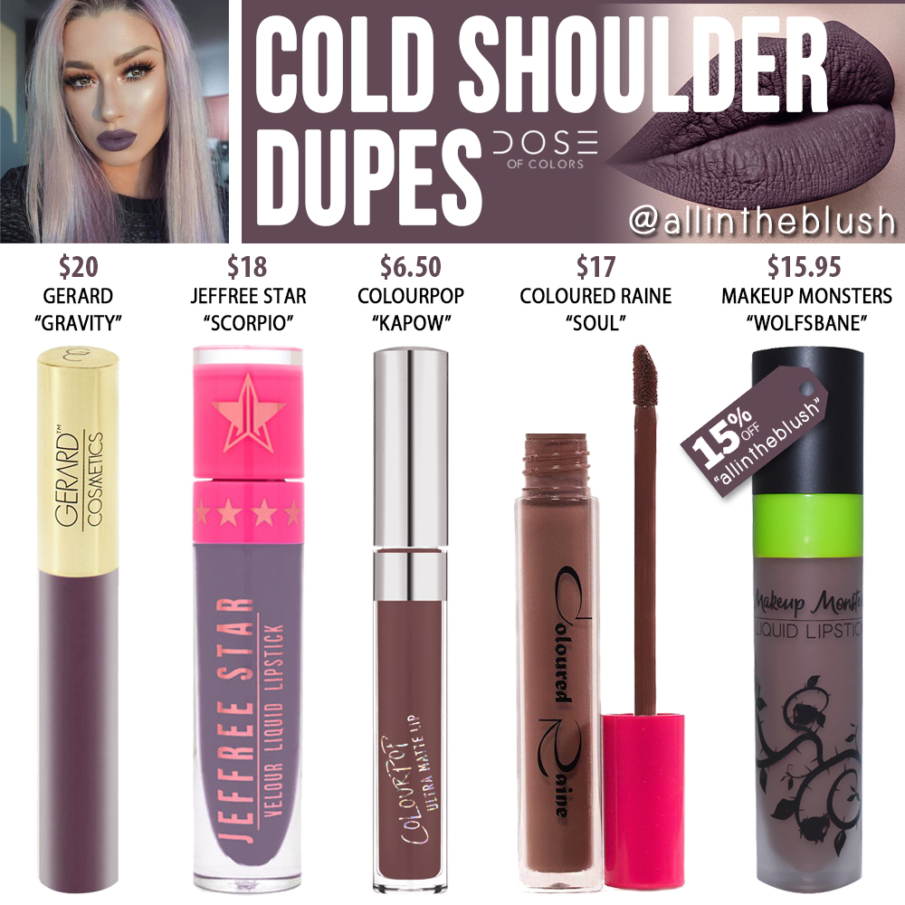 Dose of Colors Cold Shoulder Liquid Lipstick Dupes