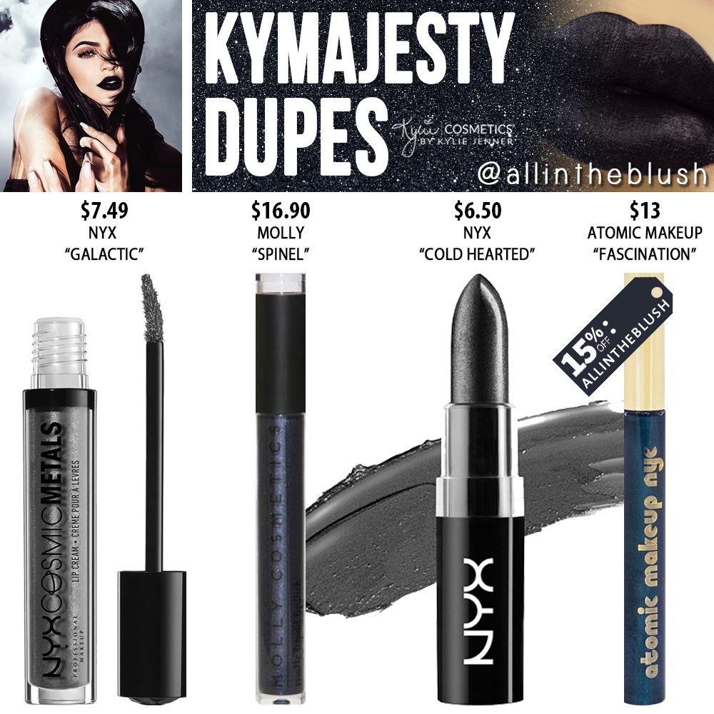 Kylie Cosmetics Kymajesty Liquid Lipstick Dupes