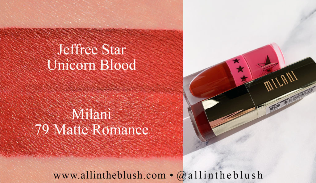 Jeffree Star Unicorn Blood Velour Liquid Lipstick Dupes