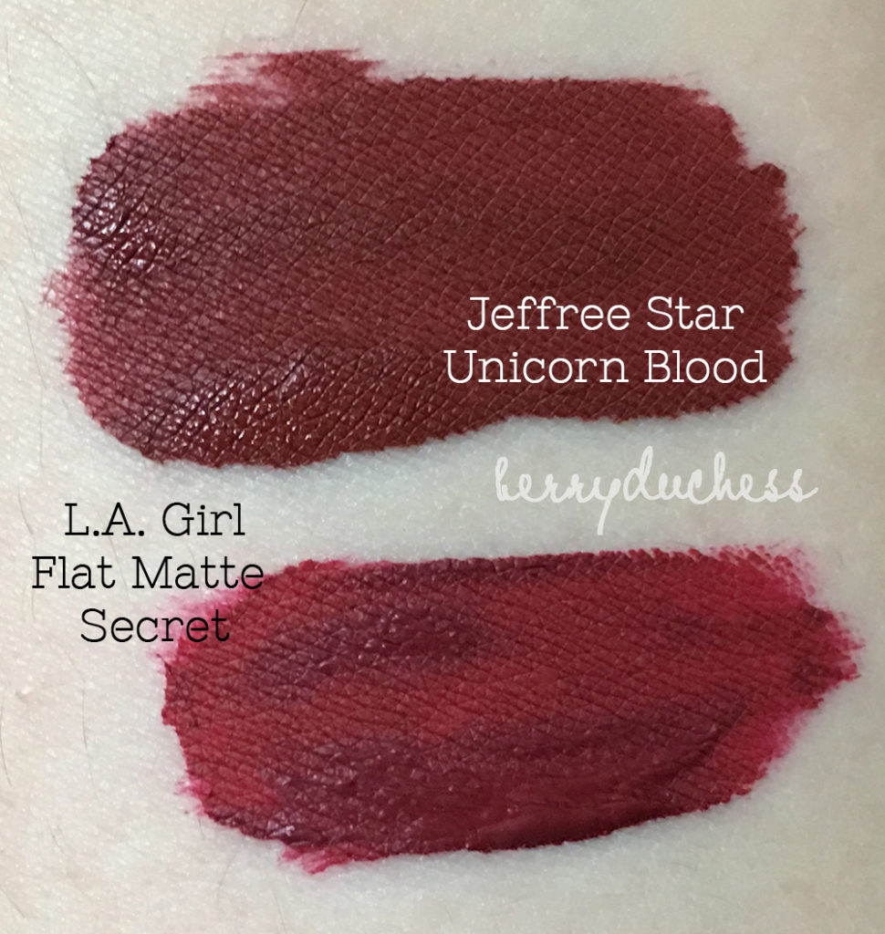 Jeffree Star Unicorn Blood Velour Liquid Lipstick Dupes