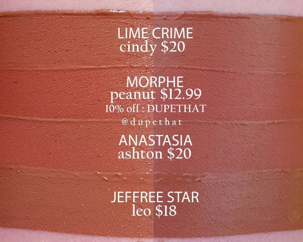 Kylie Cosmetics Ginger Liquid Lipstick Dupes