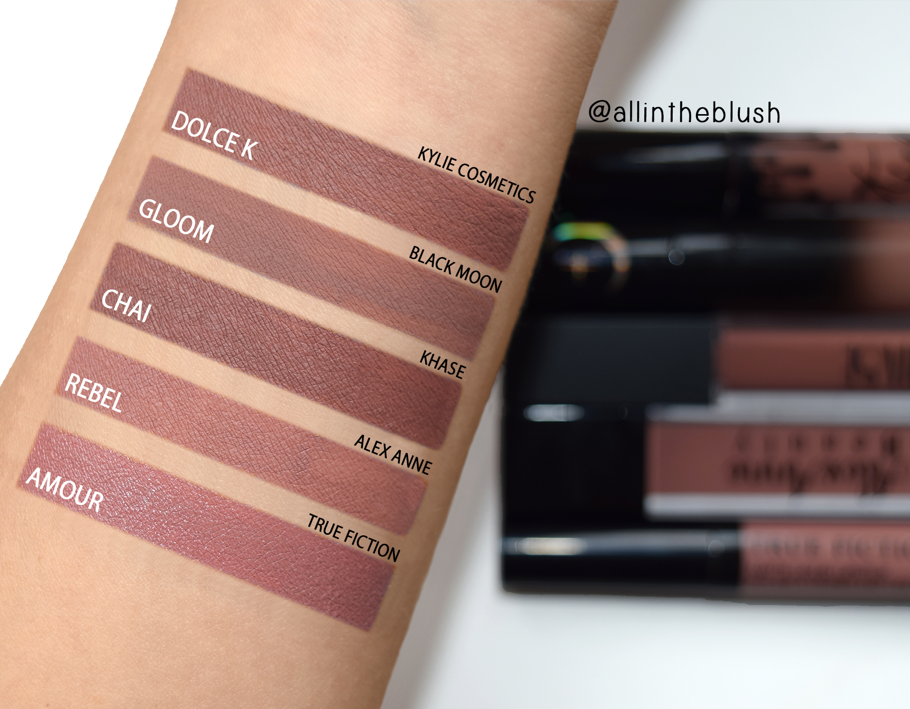Kylie Cosmetics Dolce K Liquid Lipstick Dupes - All In The 
