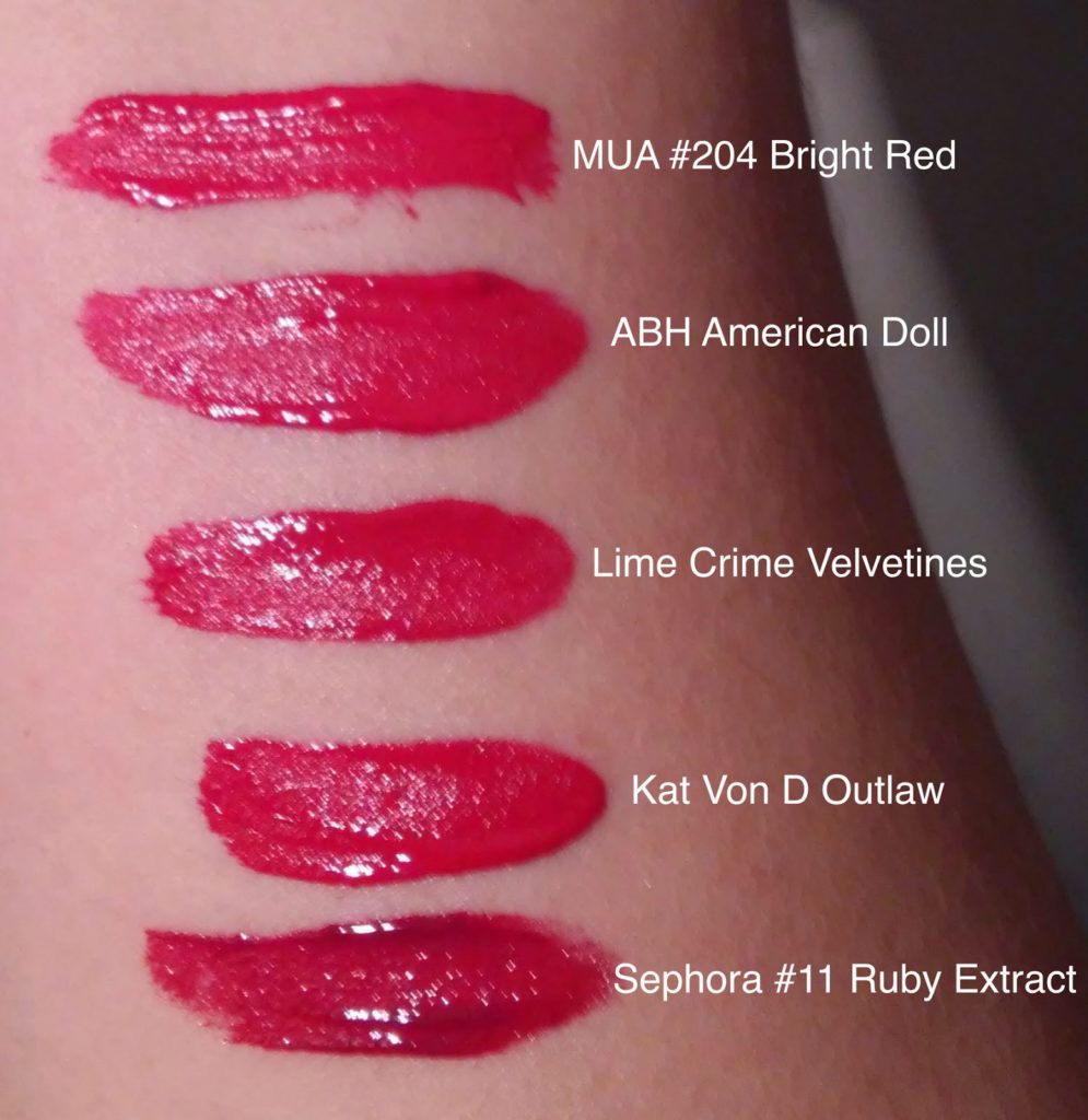 Jeffree Star Redrum Velour Liquid Lipstick Dupes