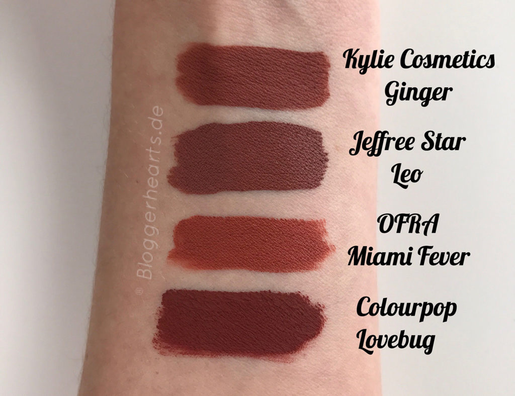 Kylie Cosmetics Ginger Liquid Lipstick Dupes