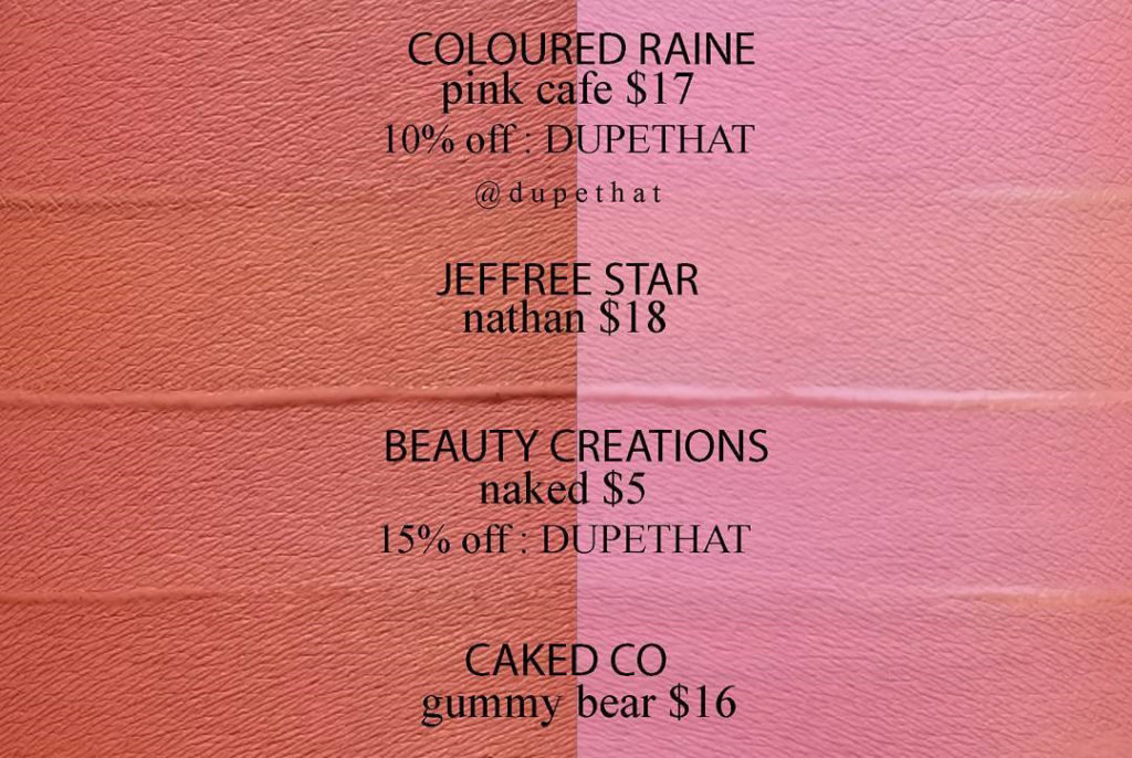 Jeffree Star Nathan Velour Liquid Lipstick Dupes [Star Family Collection]
