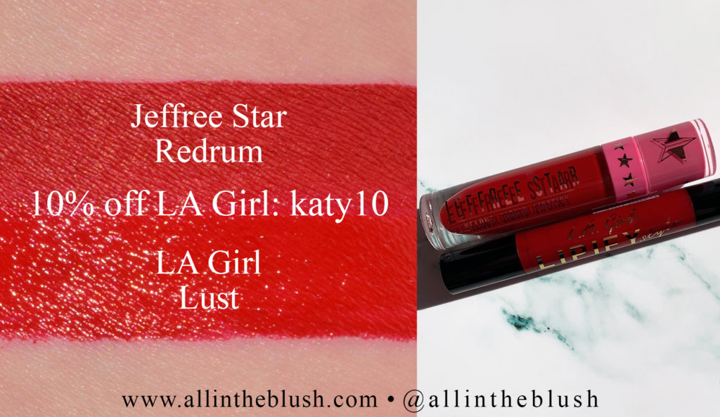 Jeffree Star Redrum Velour Liquid Lipstick Dupes