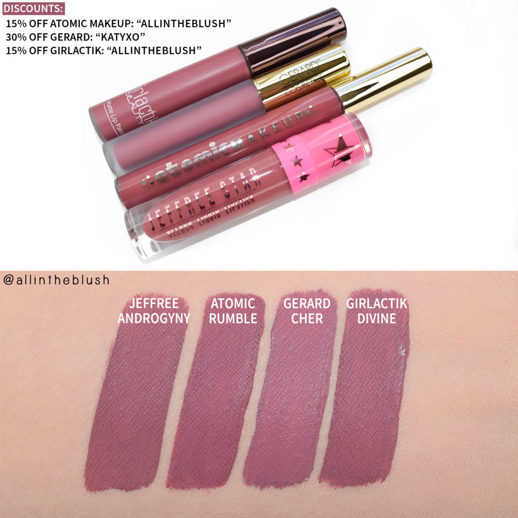 Jeffree Star Androgyny Velour Liquid Lipstick Dupes