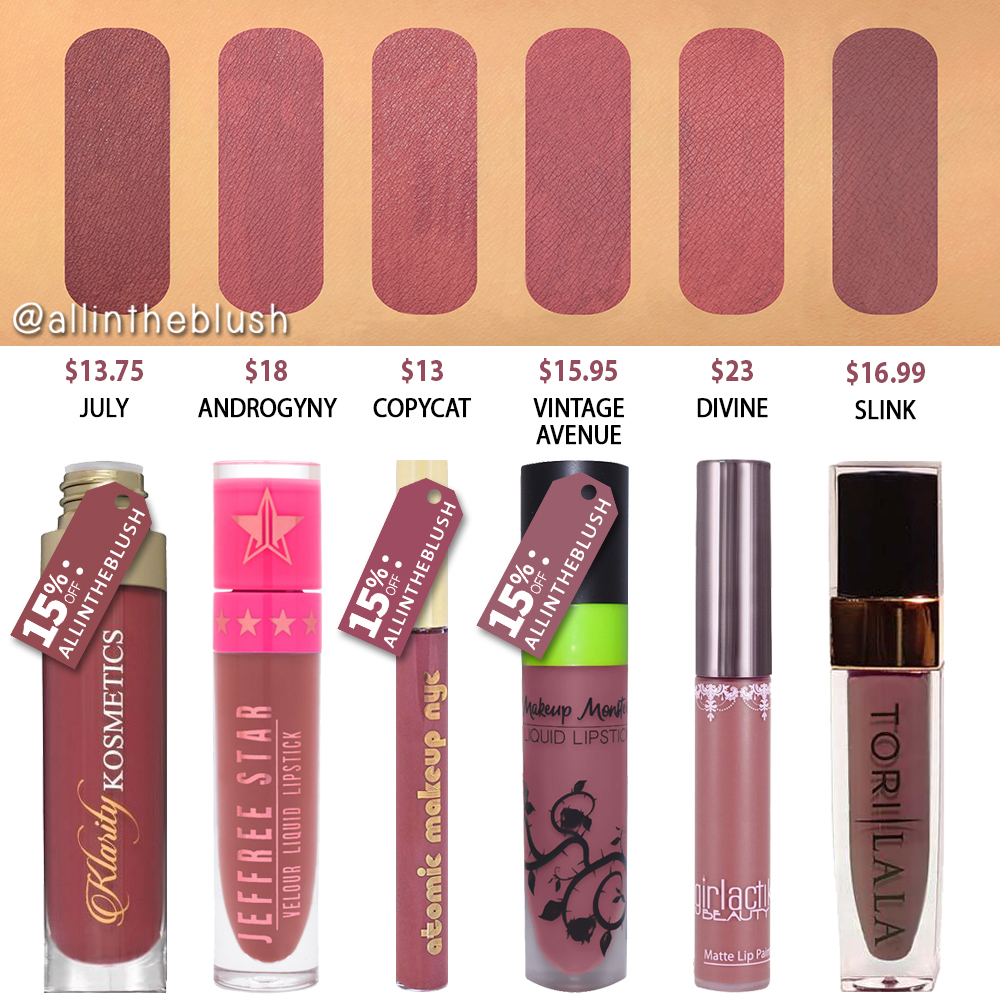 Jeffree Star Androgyny Velour Liquid Lipstick Dupes All In The Blush