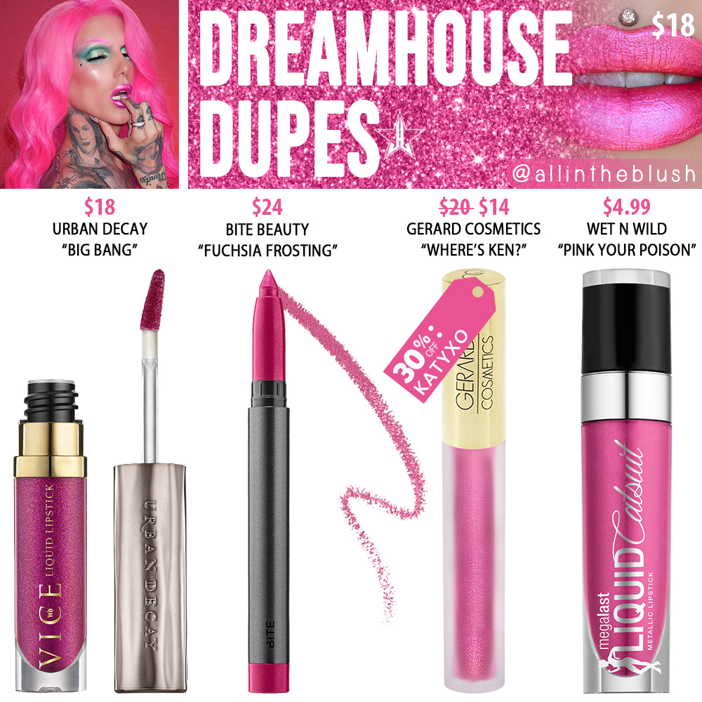 Jeffree Star Dreamhouse Velour Liquid Lipstick Dupes