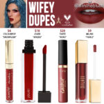 Jeffree Star Wifey Velour Liquid Lipstick Dupes