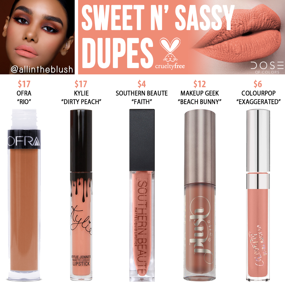 Dose of Colors Sweet N’ Sassy Liquid Lipstick Dupes