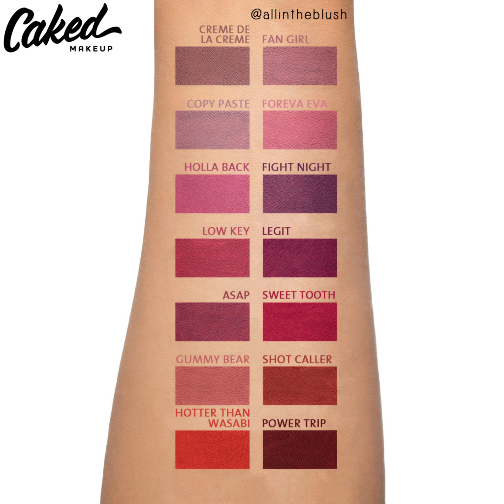 Caked Makeup Lip Fondant Swatches