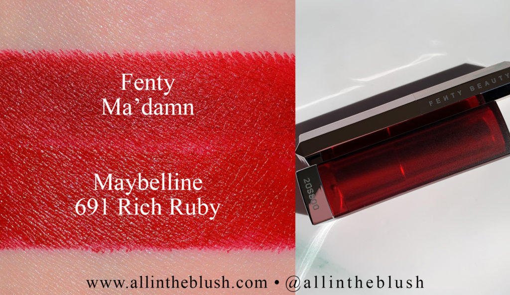 Fenty Beauty Ma'Damn Mattemoiselle Plush Matte Lipstick Dupes