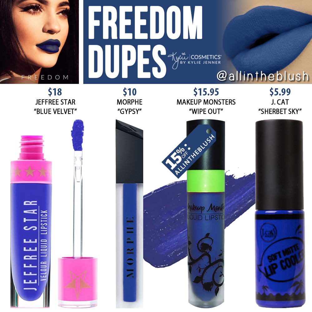 Kylie Cosmetics Freedom Liquid Lipstick Dupes