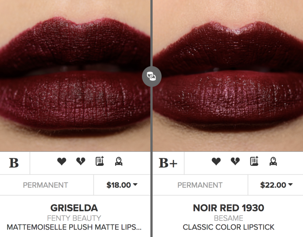 Fenty Beauty Griselda Mattemoiselle Plush Matte Lipstick Dupes