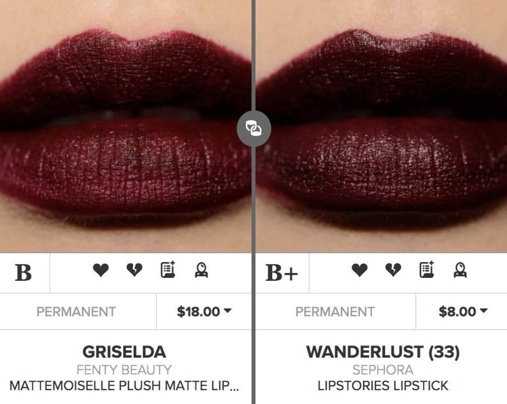 Fenty Beauty Griselda Mattemoiselle Plush Matte Lipstick Dupes