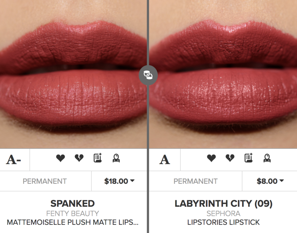 Fenty Beauty Spanked Mattemoiselle Plush Matte Lipstick Dupes