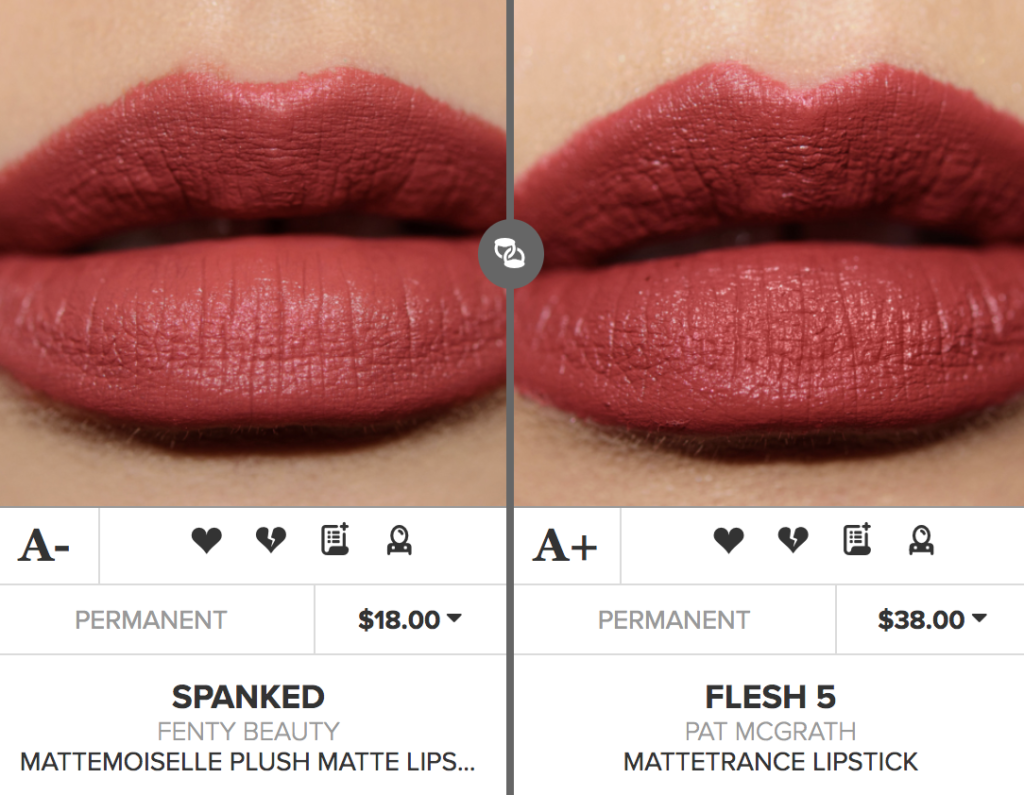 Fenty Beauty Spanked Mattemoiselle Plush Matte Lipstick Dupes
