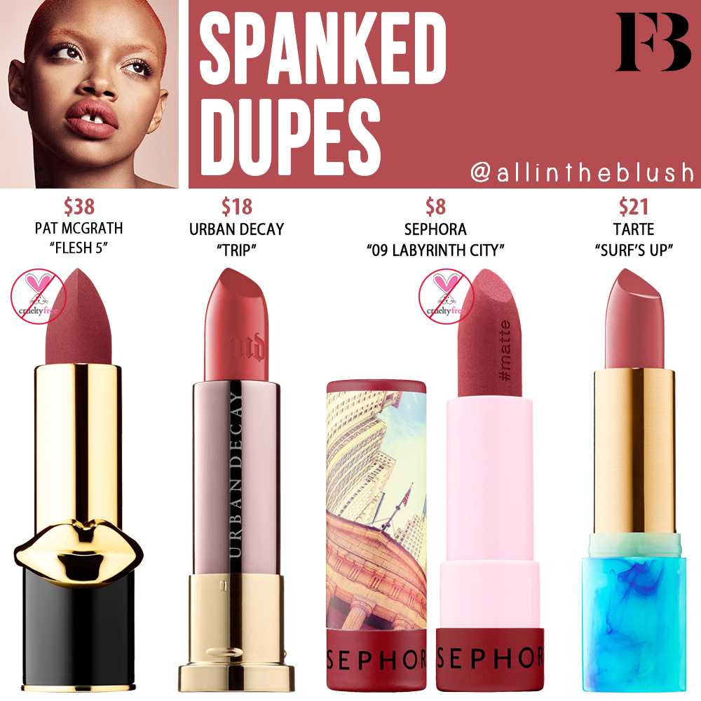 Fenty Beauty Spanked Mattemoiselle Plush Matte Lipstick Dupes