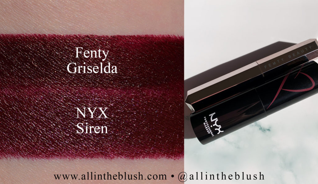 Fenty Beauty Griselda Mattemoiselle Plush Matte Lipstick Dupes