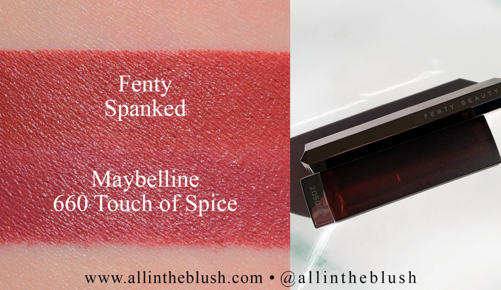 Fenty Beauty Spanked Mattemoiselle Plush Matte Lipstick Dupes