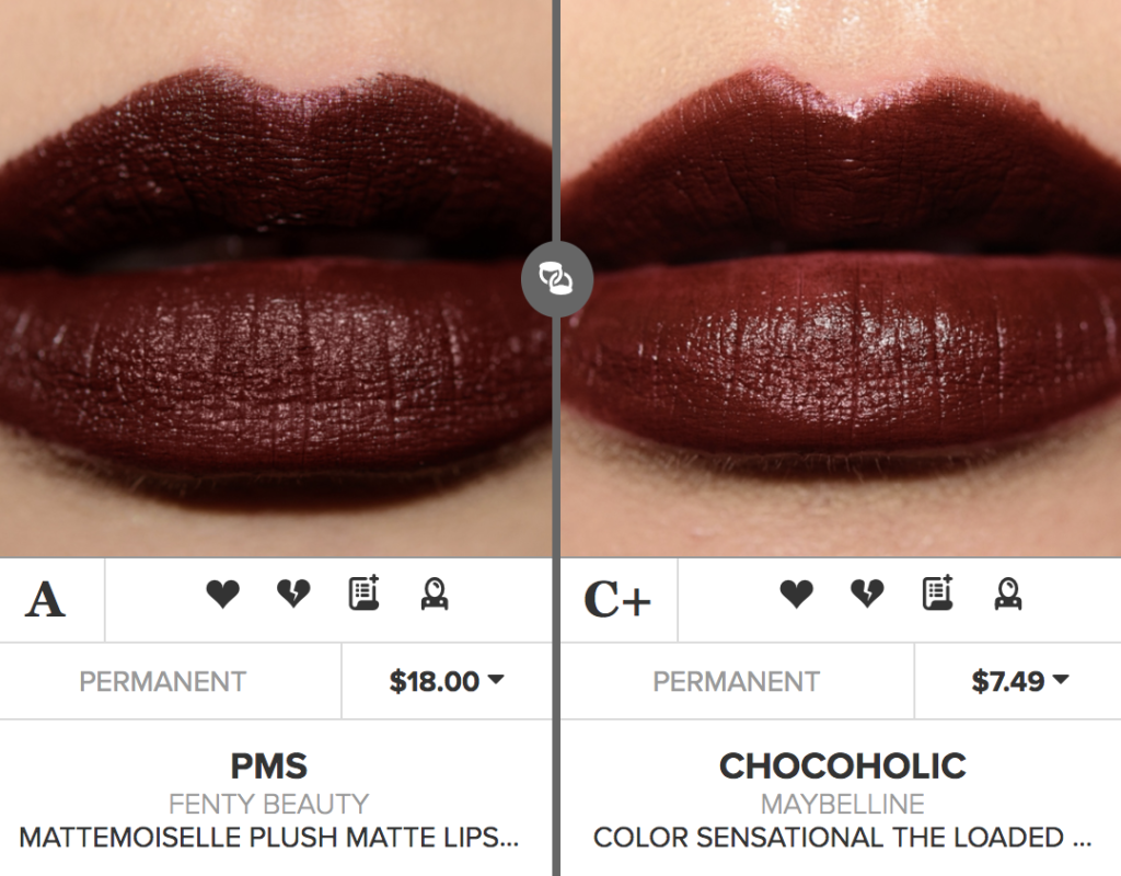 Fenty Beauty Griselda Mattemoiselle Plush Matte Lipstick Dupes