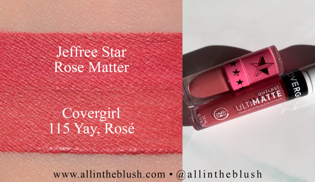 Jeffree Star Rose Matter Velour Liquid Lipstick Dupes
