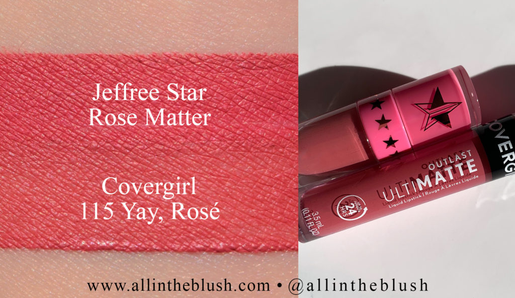Jeffree Star Rose Matter Velour Liquid Lipstick Dupes