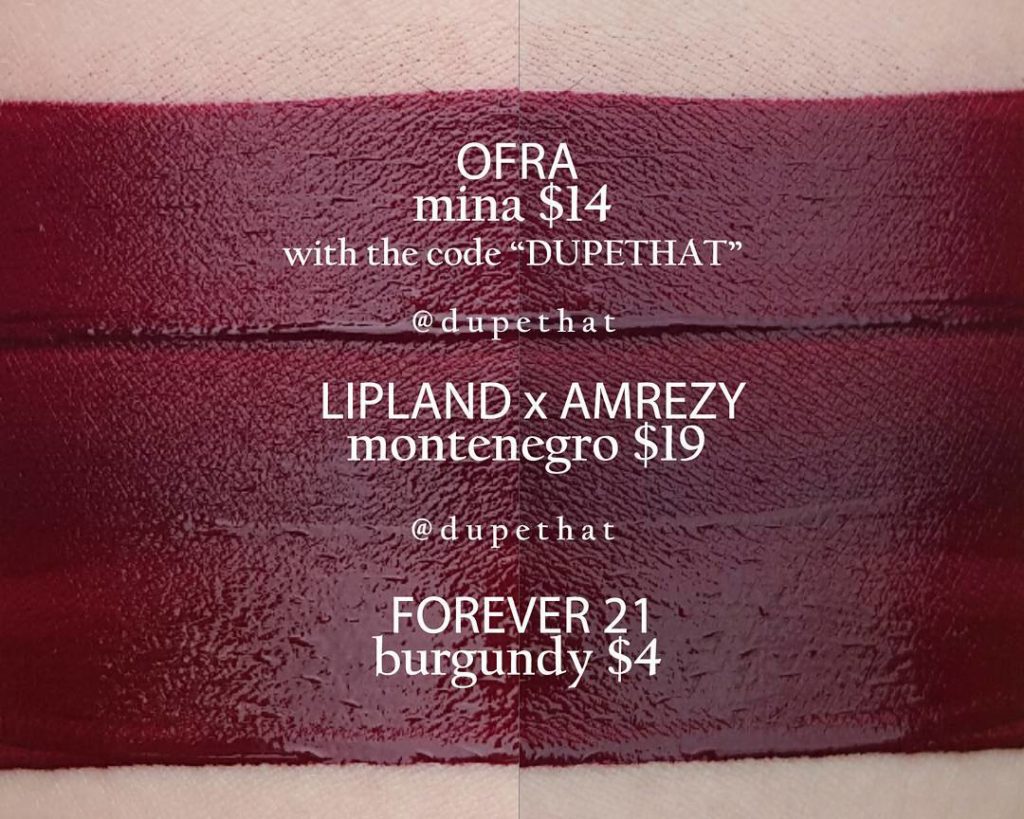 Kylie Cosmetics Hollyberry Liquid Lipstick Dupes