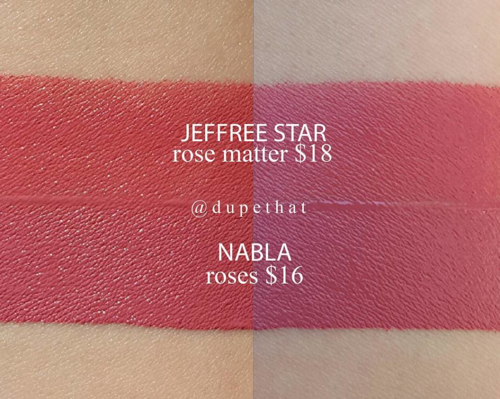 Jeffree Star Rose Matter Velour Liquid Lipstick Dupes