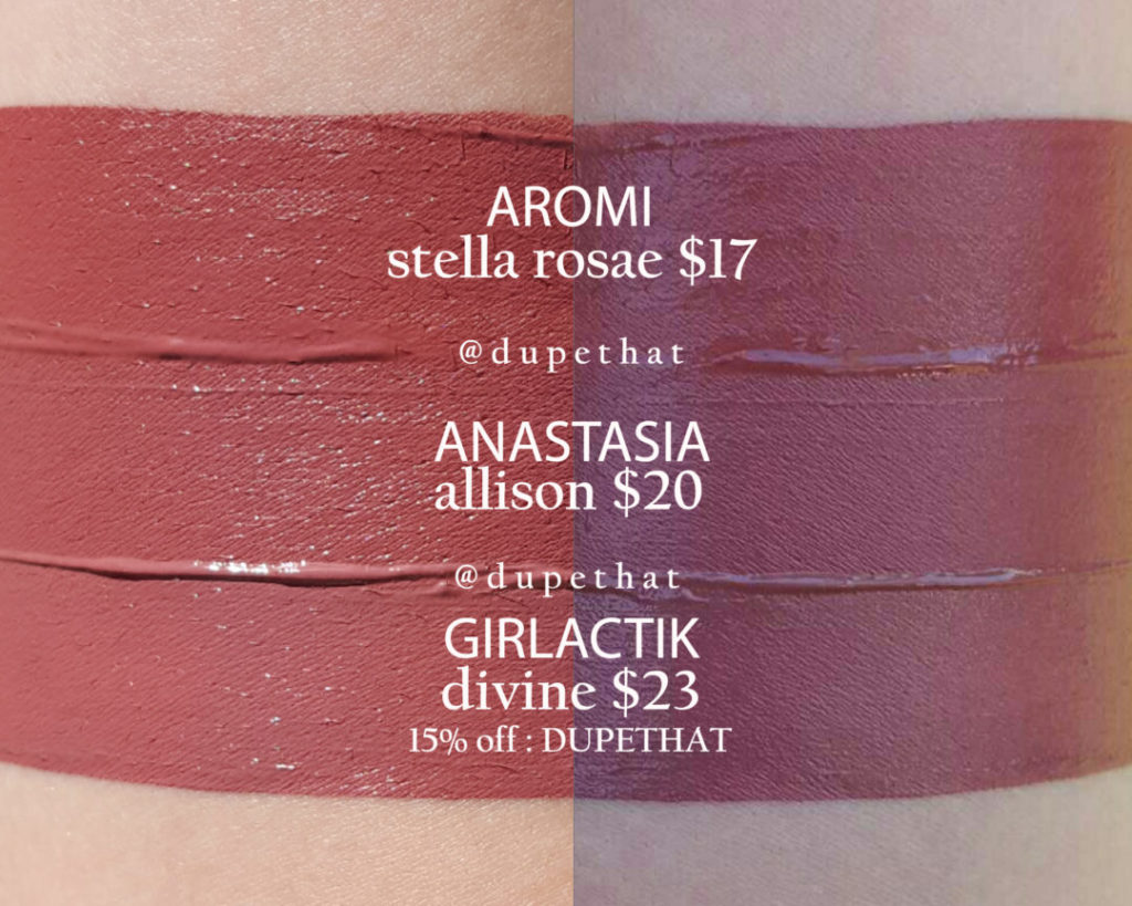 Anastasia Beverly Hills Allison Liquid Lipstick Dupes