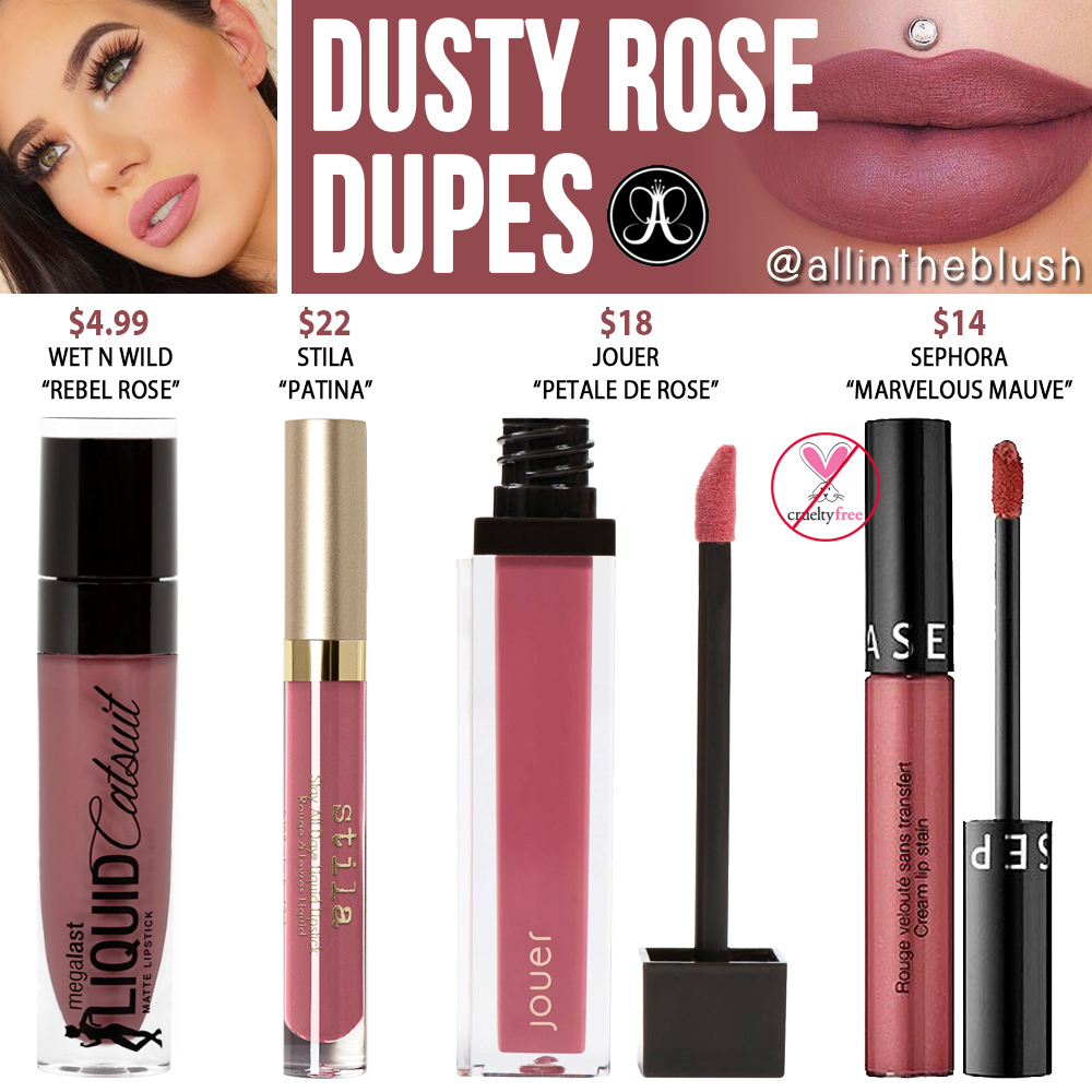 Anastasia Beverly Hills Dusty Rose Liquid Lipstick Dupes