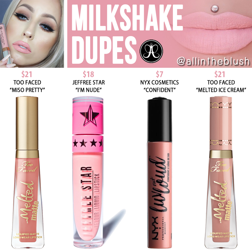 Anastasia Beverly Hills Milkshake Liquid Lipstick Dupes
