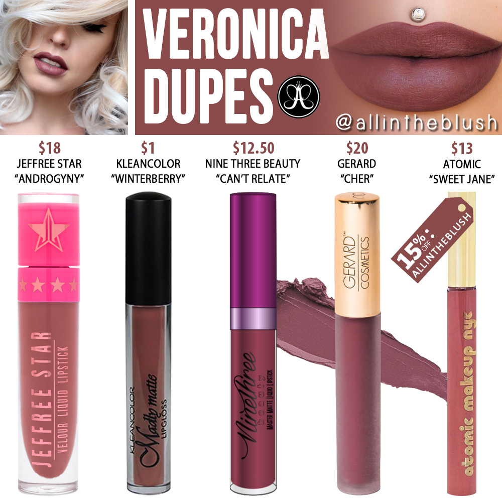 Anastasia Beverly Hills Veronica Liquid Lipstick Dupes