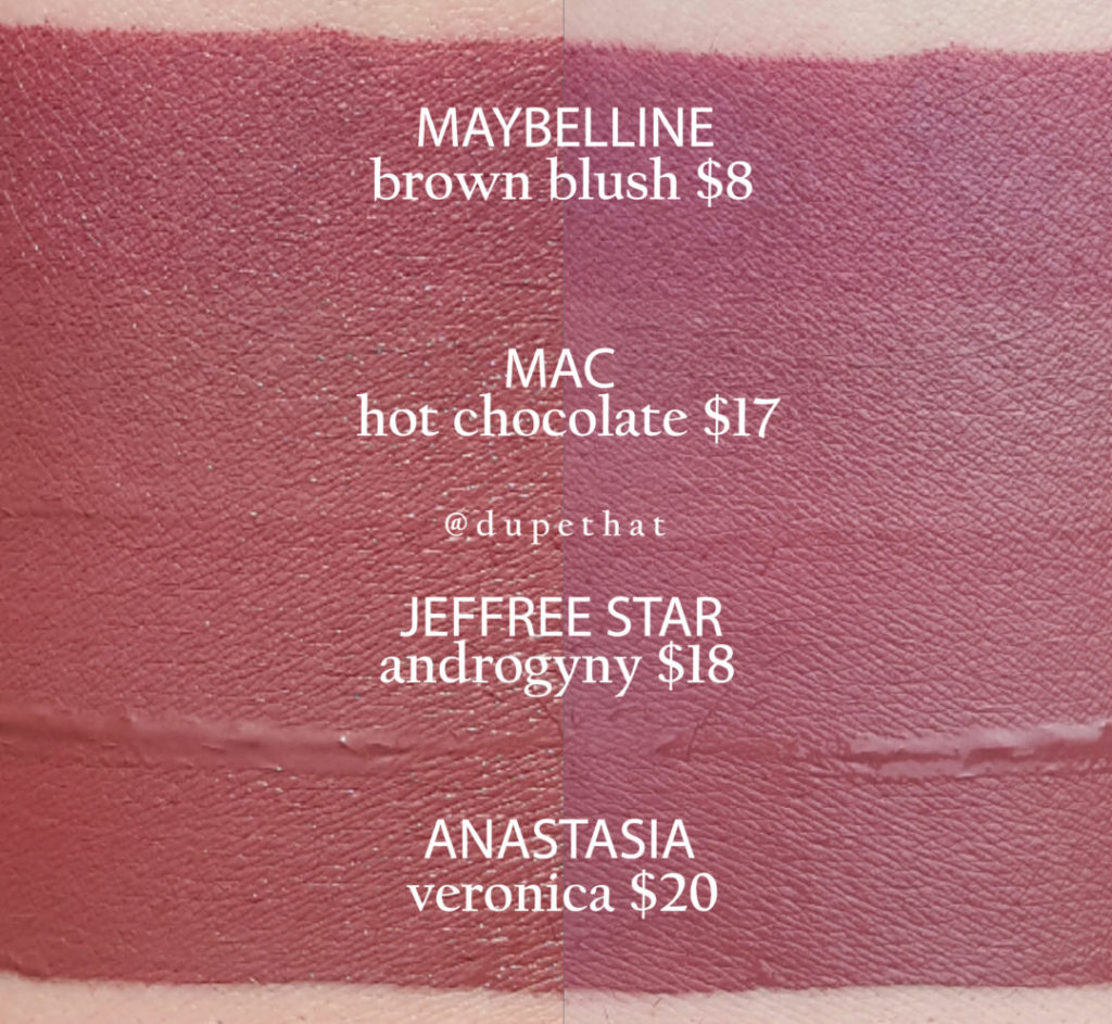 Anastasia Beverly Hills Veronica Liquid Lipstick Dupes