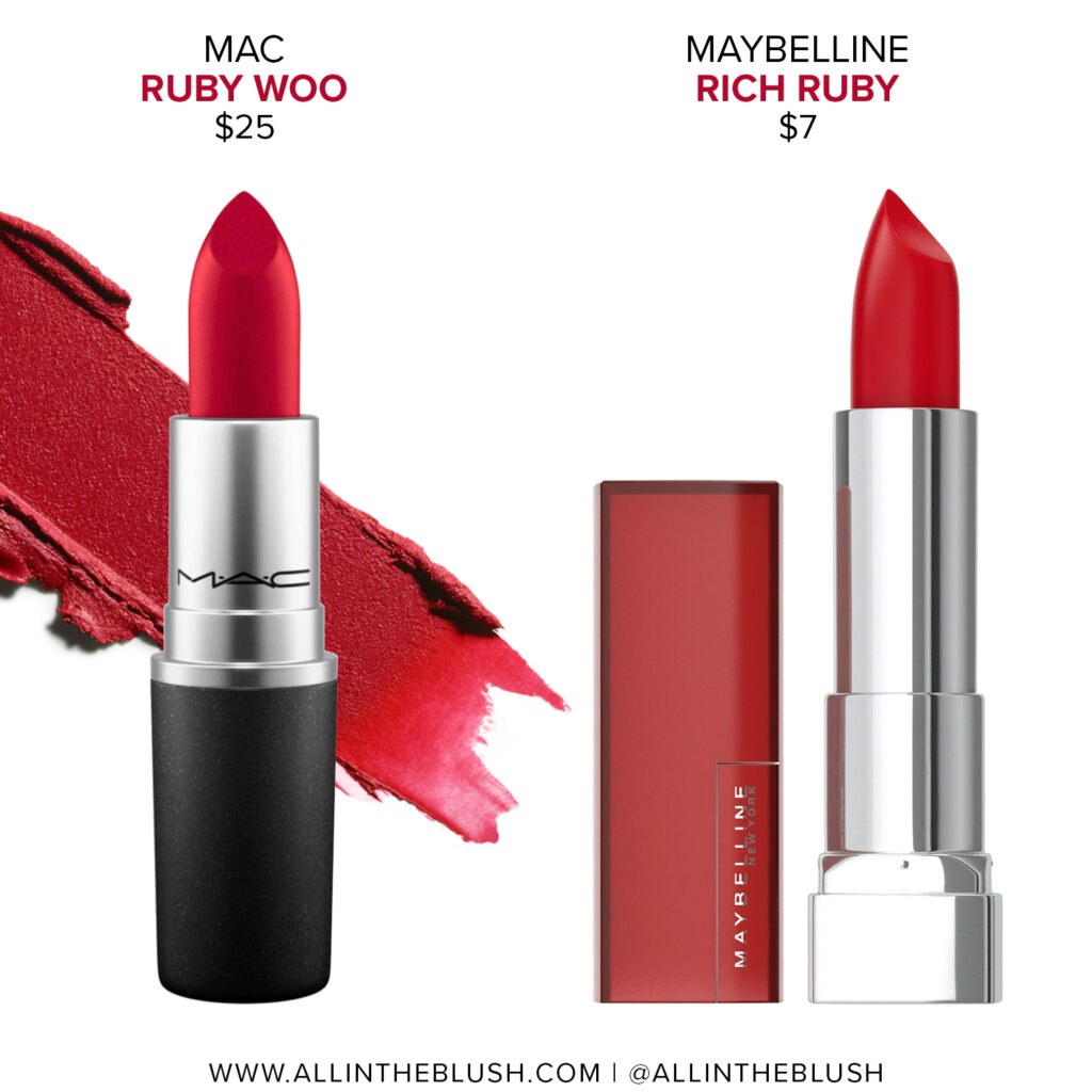 MAC Ruby Woo Lipstick Dupes