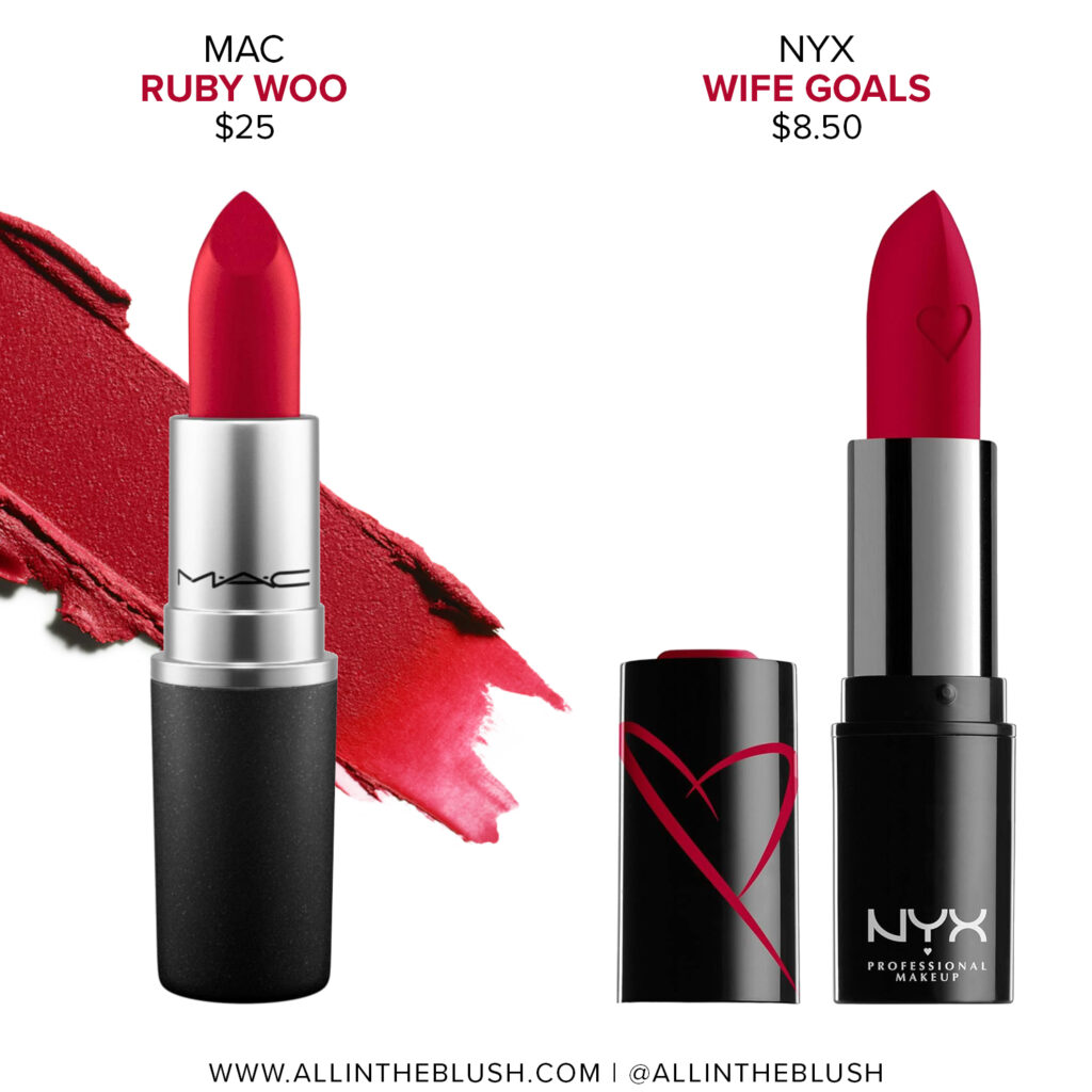MAC Ruby Woo Lipstick Dupes