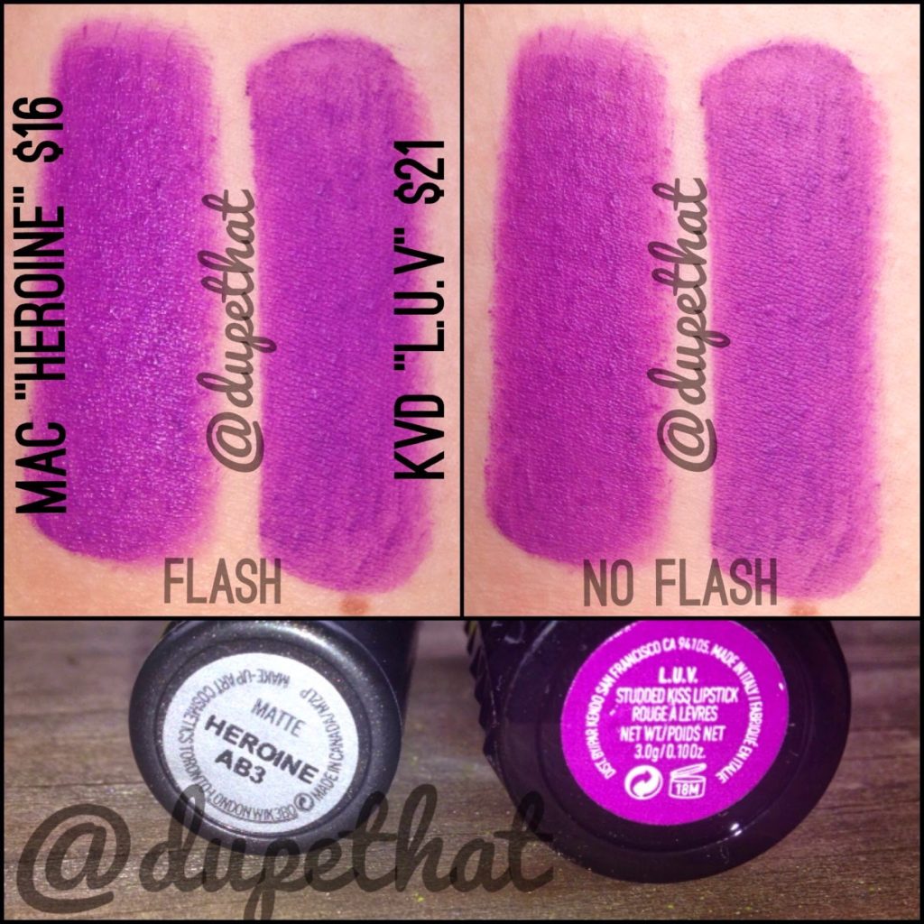 MAC Heroine Lipstick Dupes