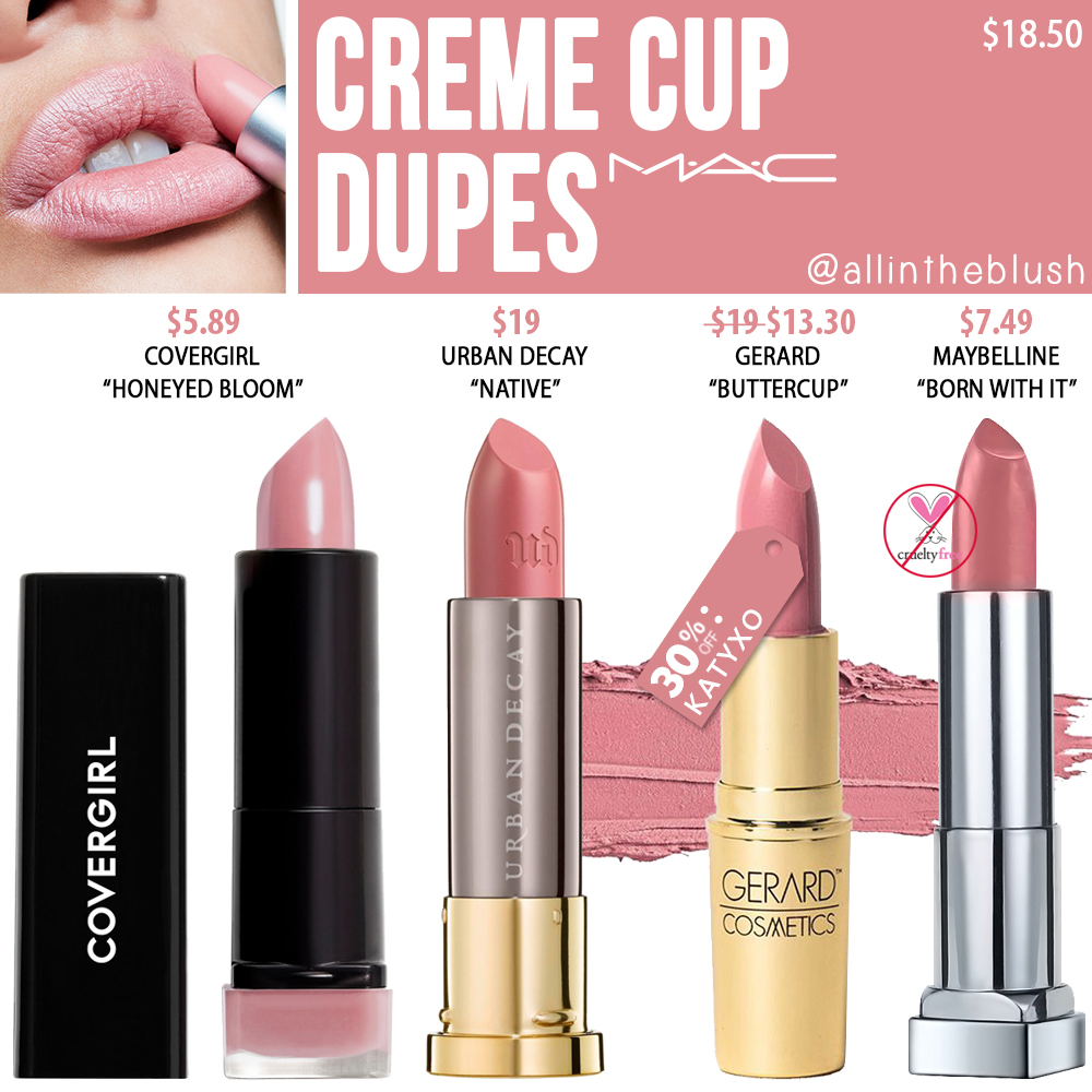 MAC Creme Cup Lipstick Dupes.