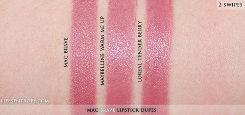 MAC Brave Lipstick Dupes