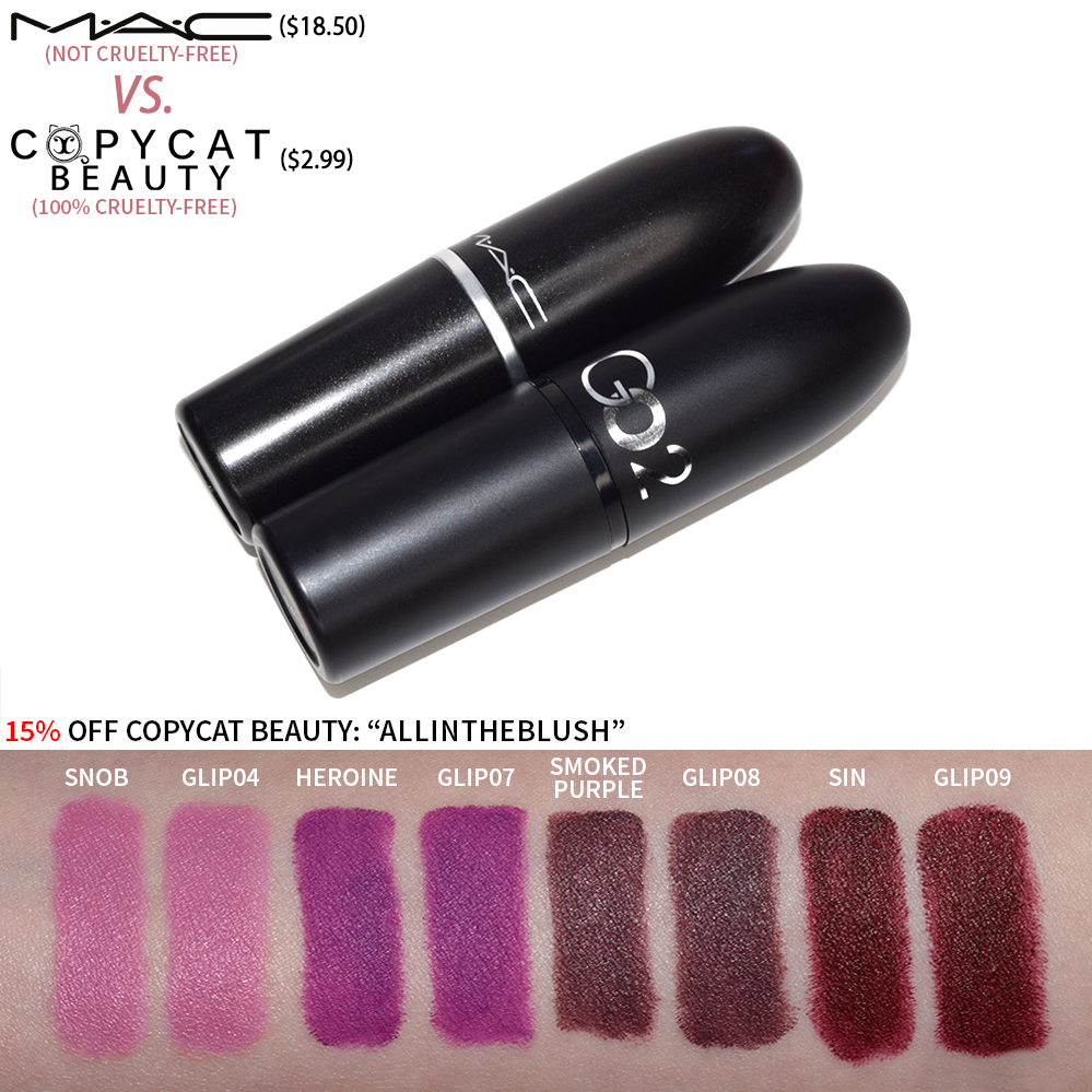 MAC Smoked Purple Lipstick Dupes.