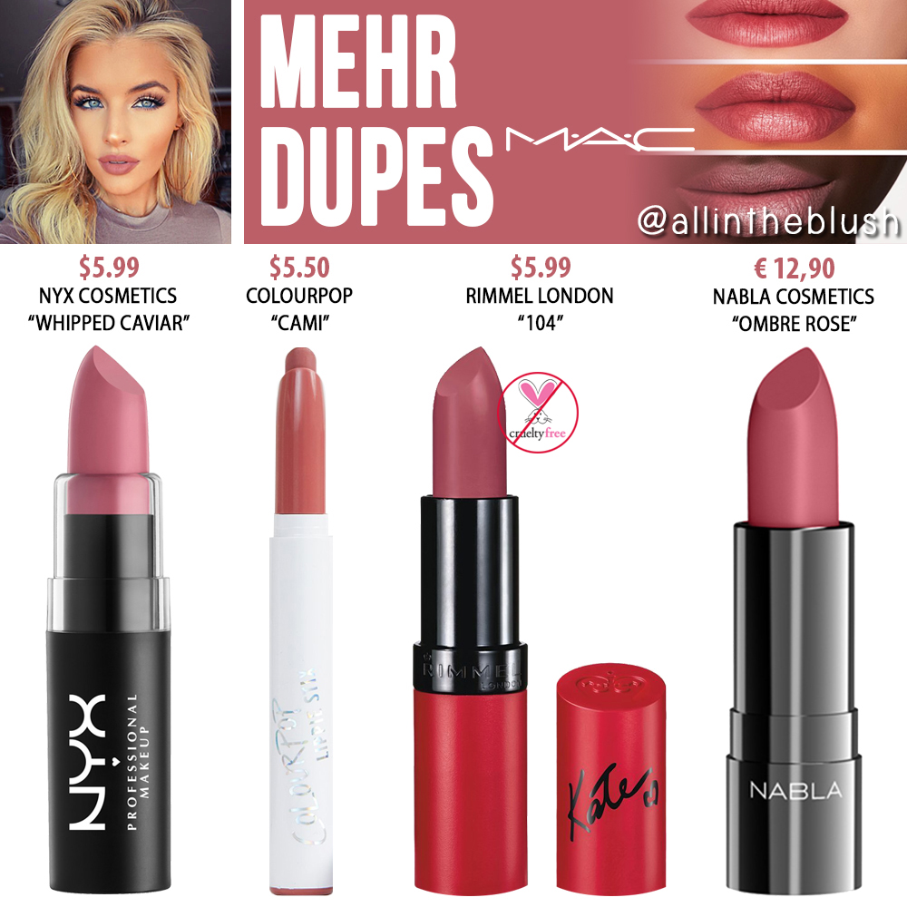 MAC Mehr Lipstick Dupes.